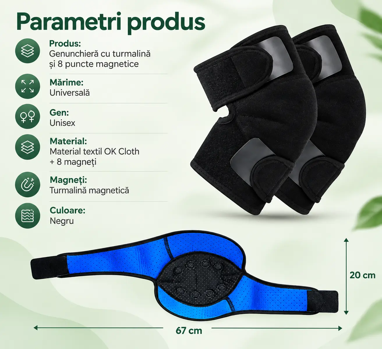 genunchiera magnetica cu turmalina